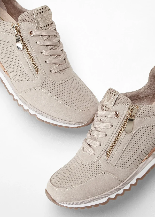 Sneakers Marco Tozzi à fermeture zippée • beige • product-page.page-title-suffix