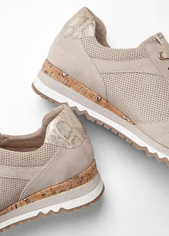 Tenisky značky Marco Tozzi, se zipem • béžová • bonprix obchod
