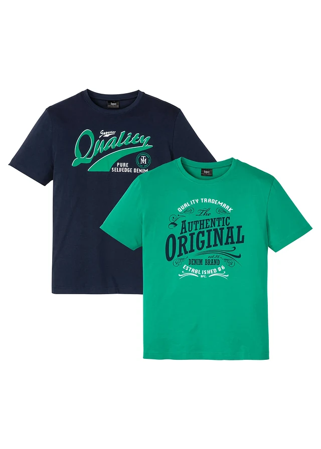 T-shirt van biologisch katoen (set van 2)