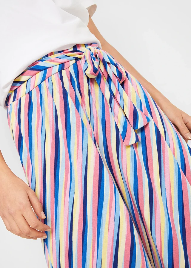 Pantalon palazzo en jersey doux • multicolore rayé • product-page.page-title-suffix