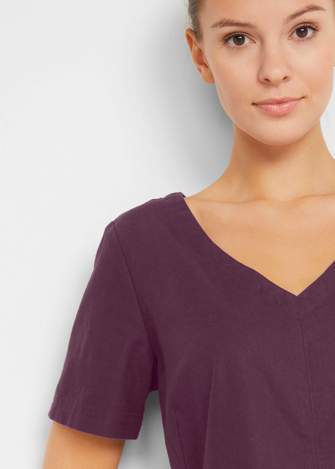 Minišaty se lnem • bezinková • bonprix obchod