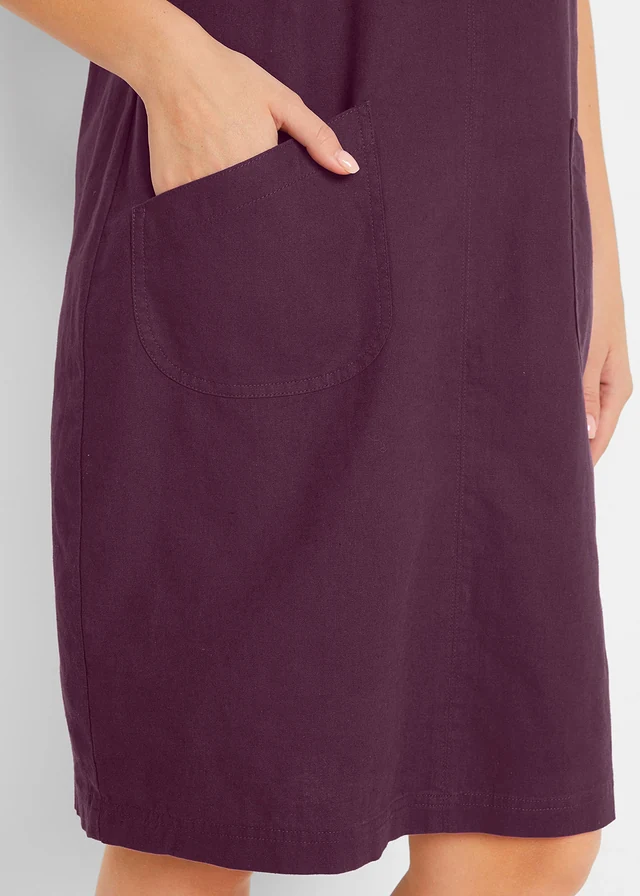 Robe courte en lin majoritaire • sureau • product-page.page-title-suffix