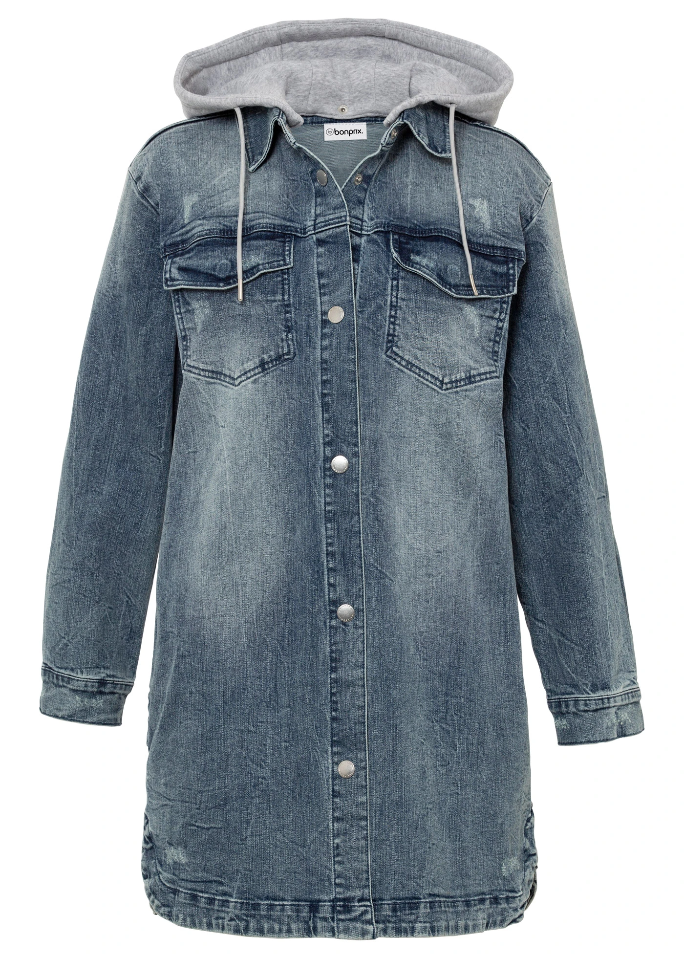 Geacă de blug cu glugă • albastru denim • magazin bonprix