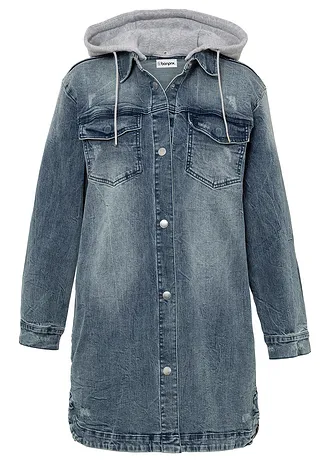 Geacă de blug cu glugă • albastru denim • magazin bonprix