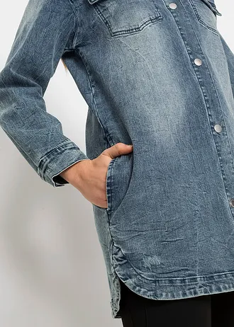 Geacă de blug cu glugă • albastru denim • magazin bonprix