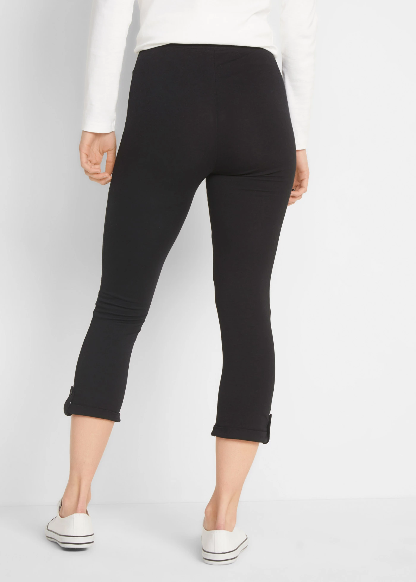 Legging 3/4 retroussé • noir • Boutique bonprix