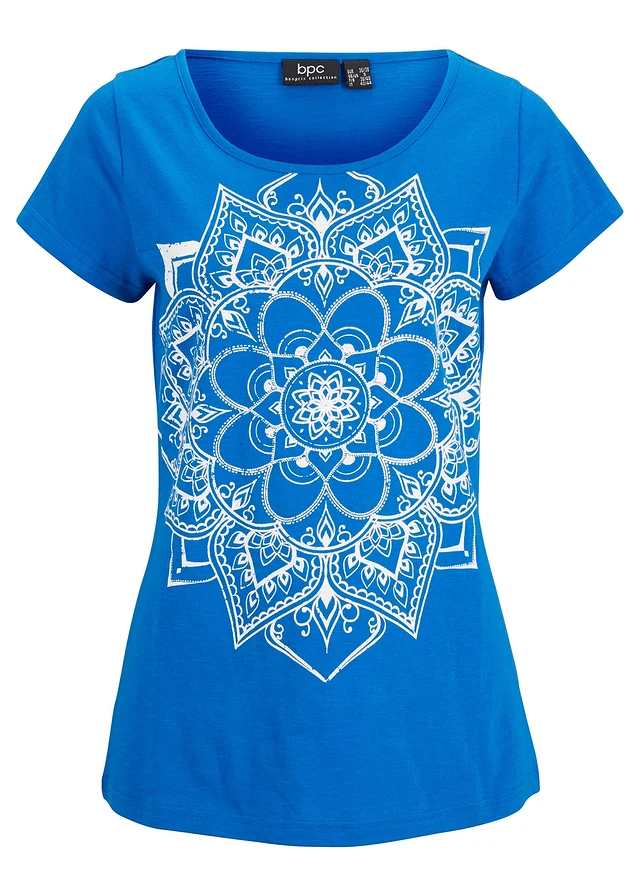 T-shirt fil flammé manches courtes