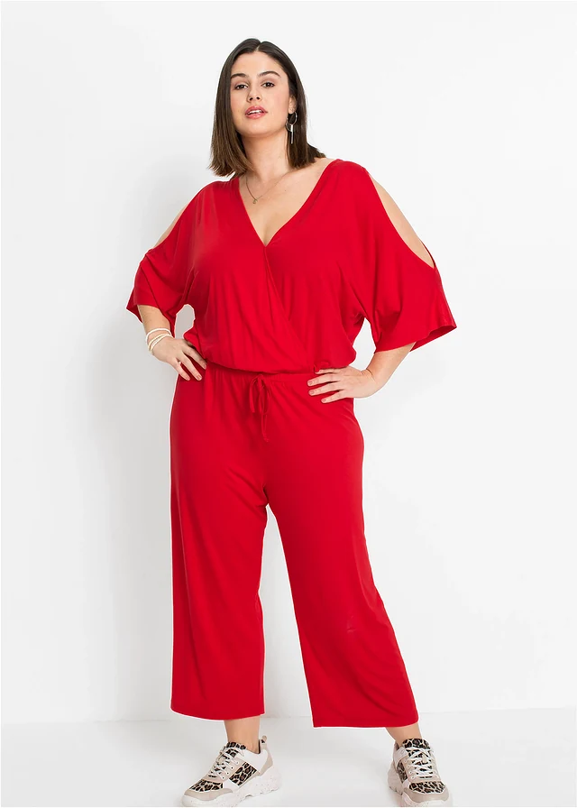 Combinaison fluide en jersey viscose, Couleur: fraise