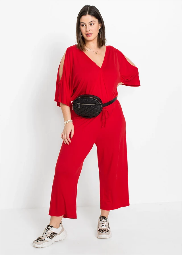 Combinaison fluide en jersey viscose, Couleur: fraise