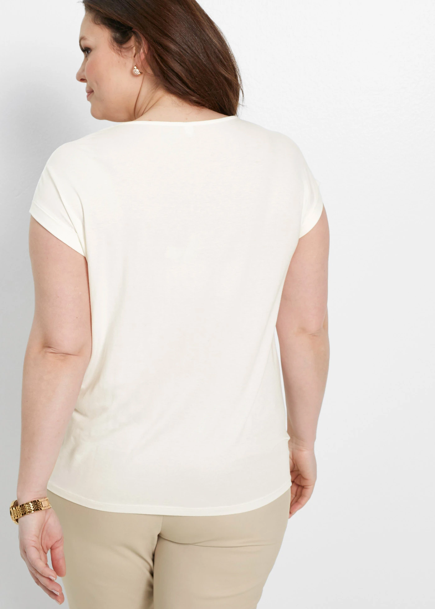 Blouse • wolwit-blauw gebloemd plus size • bonprix online shop