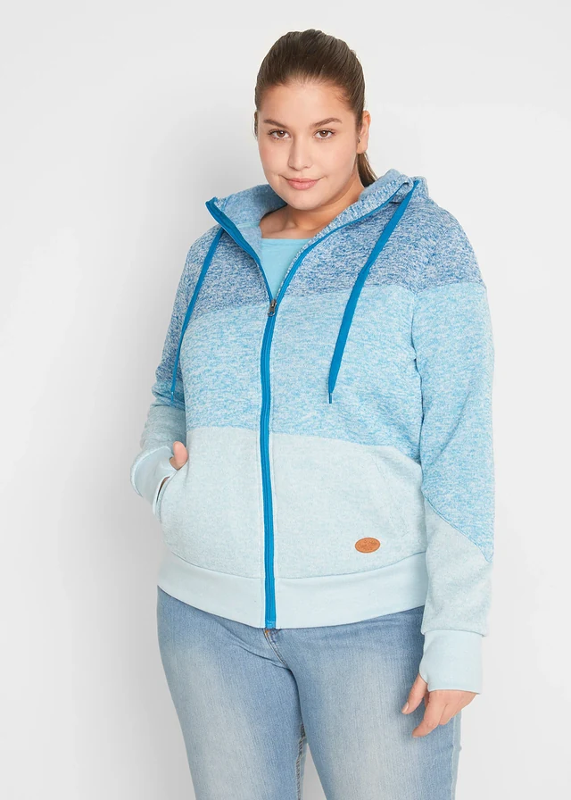 Sweatvest, Kleur: atlantisch blauw mêlee