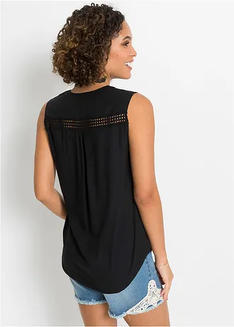 Blouse sans manches 100% viscose • noir • Boutique bonprix