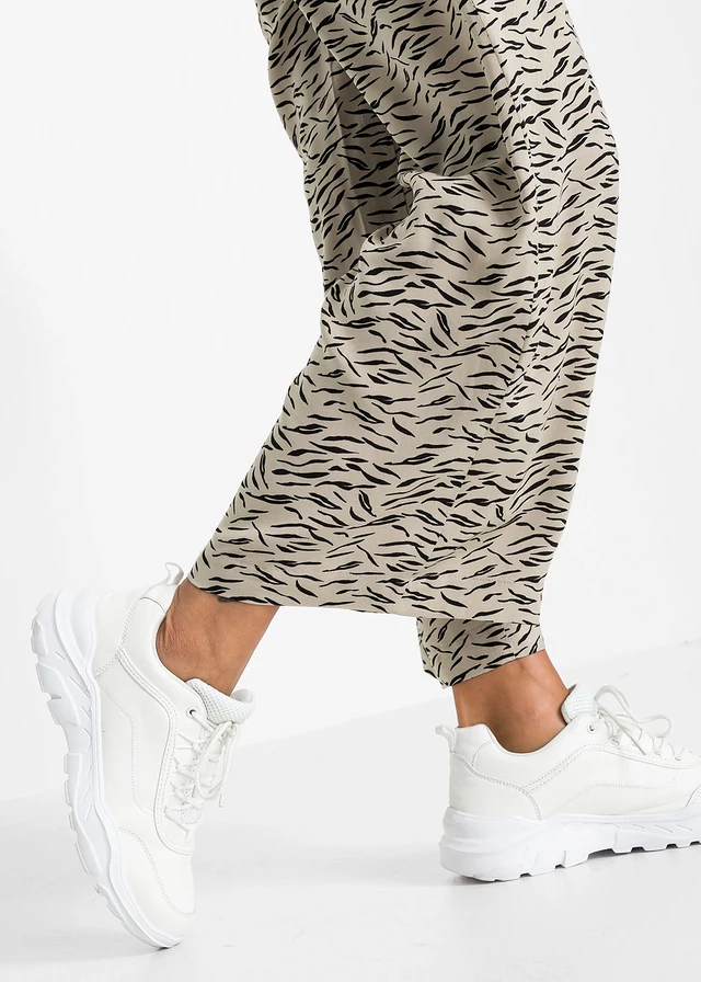 Broek met wijde pijpen • zebraprint sand - zwart • product-page.page-title-suffix