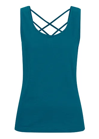 Žerzejový top z čisté organické bavlny, barva: tmavě modrá