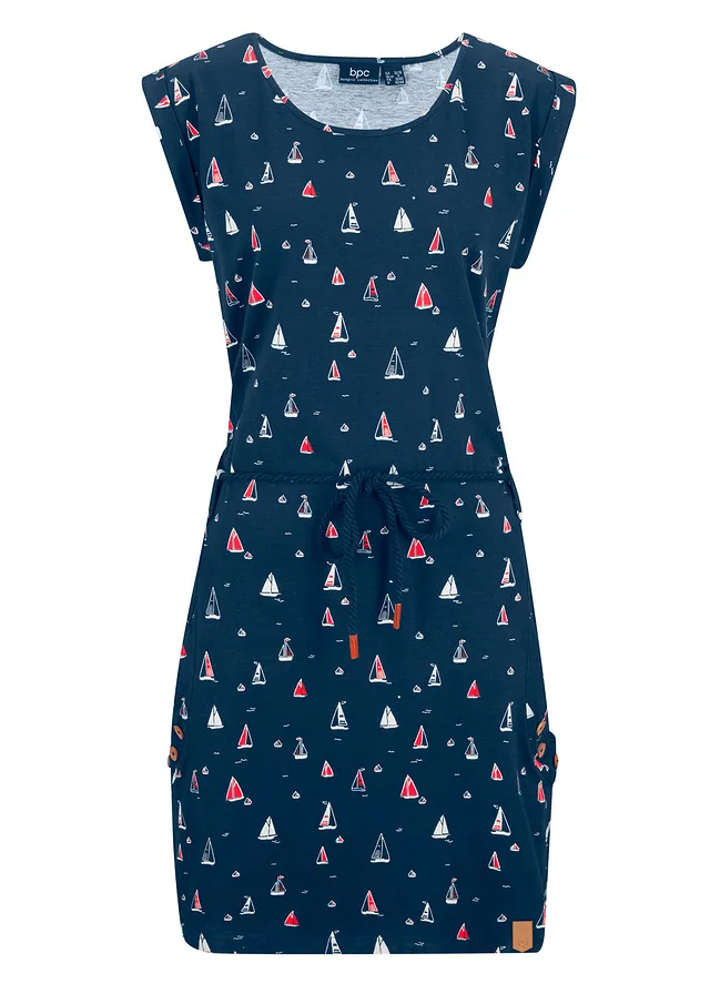 Rochie imprimată cu mâneci aripă