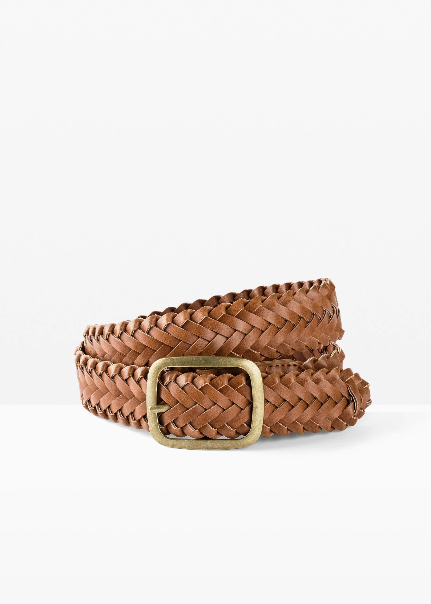 Ceinture tressée à boucle carrée • marron • Boutique bonprix
