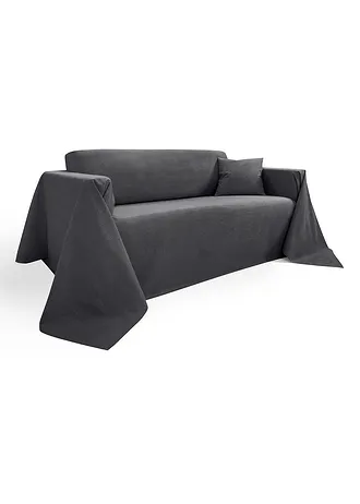 Cuvertură cu aspect de in • gri-antracit • magazin bonprix