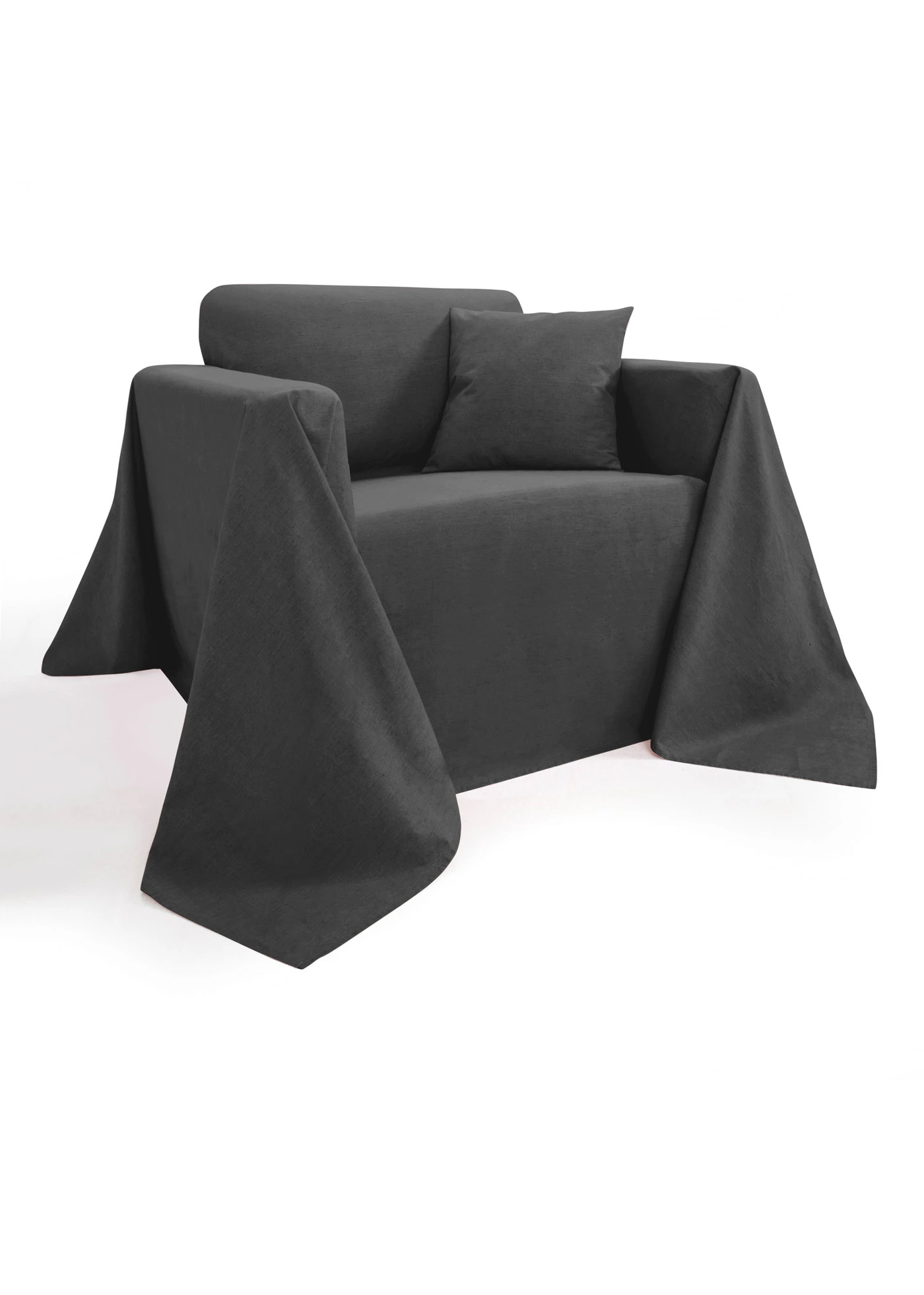 Cuvertură cu aspect de in • gri-antracit • magazin bonprix