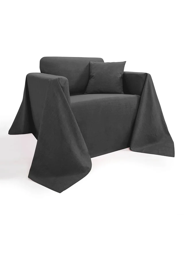 Couvre-lit effet lin • gris • product-page.page-title-suffix