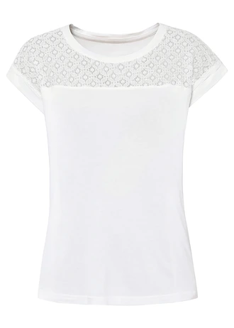 Shirt in een zachte viscosemix • wolwit • bonprix online shop