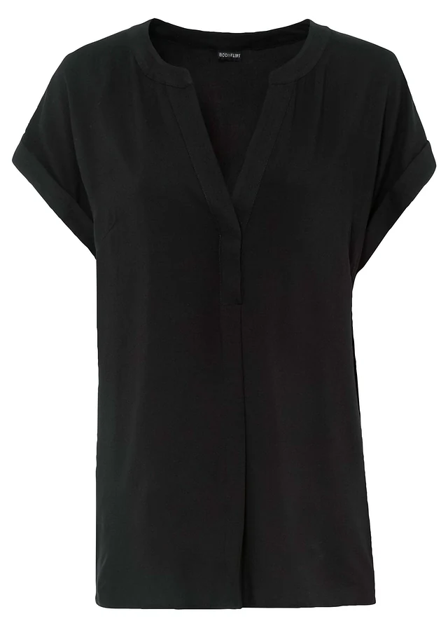 Blouse 100% viscose, Couleur: noir