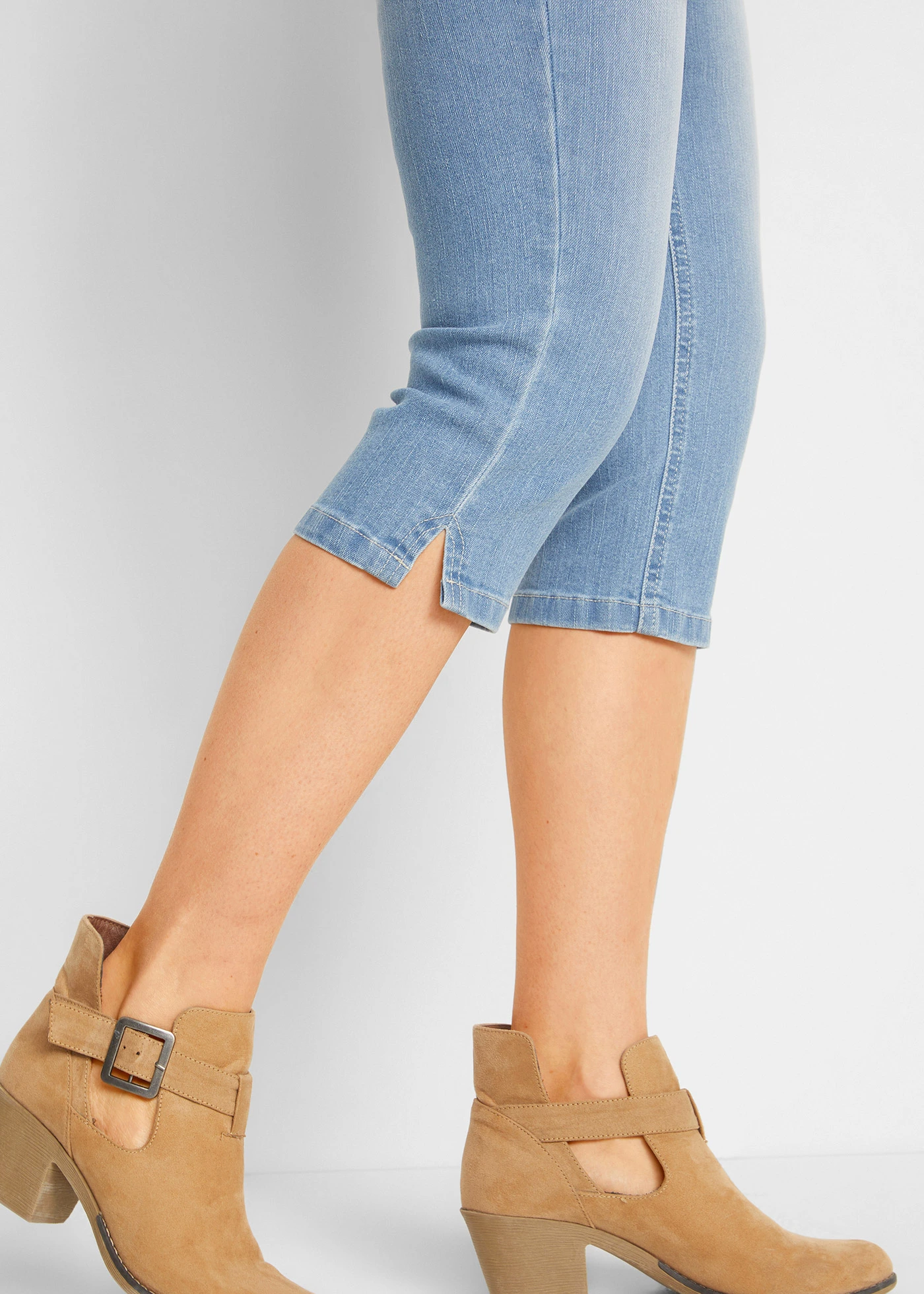 Lot de 2 jeans corsaire • bleu + bleu clair used • Boutique bonprix