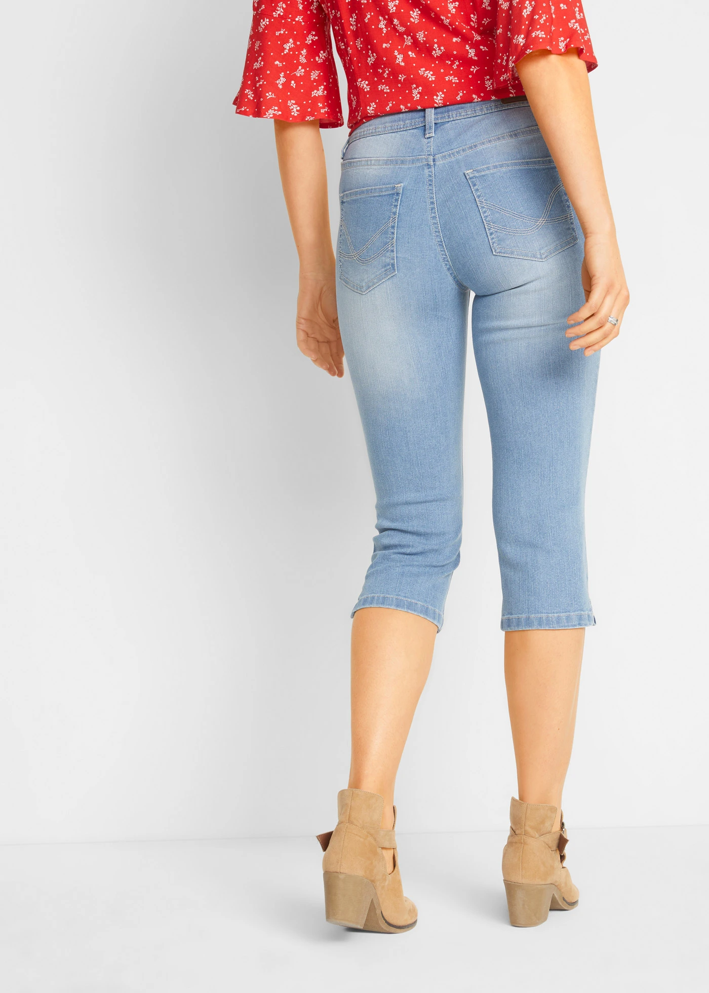 Lot de 2 jeans corsaire • bleu + bleu clair used • Boutique bonprix
