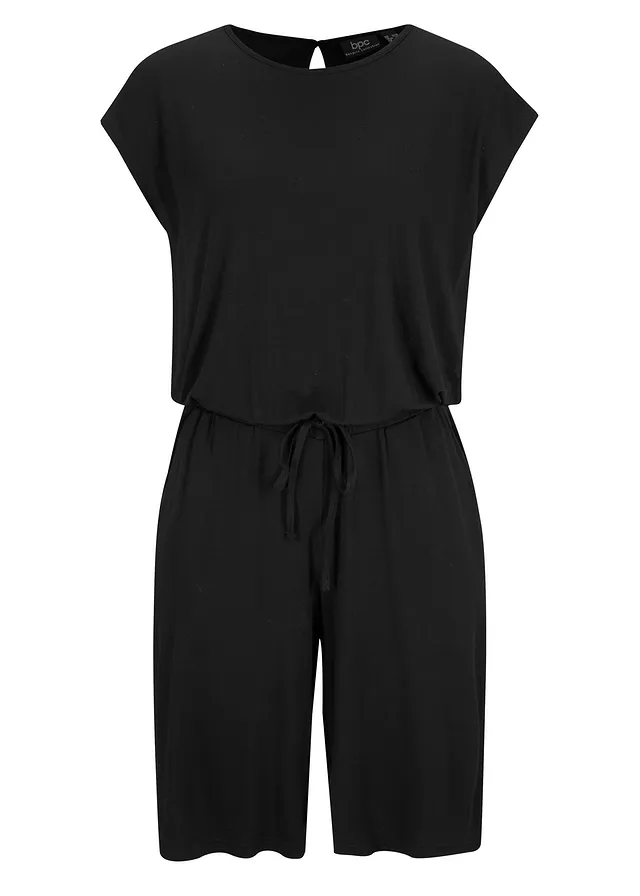 Combinaison douce en viscose extensible • noir • Boutique bonprix