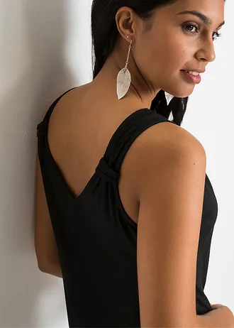 Jersey top van puur viscose • zwart • bonprix online shop