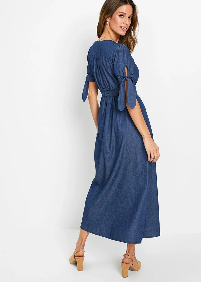 Robe en jean, Couleur: bleu stone