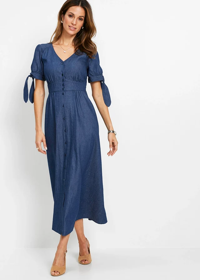 Robe en jean, Couleur: bleu stone