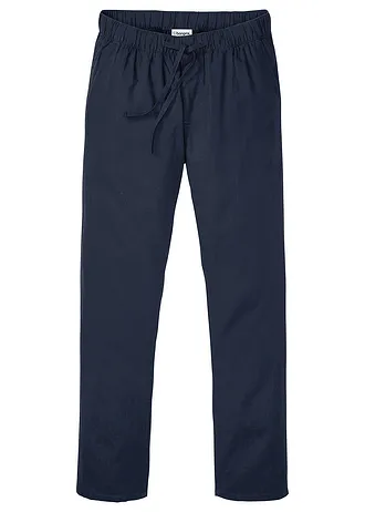 Regular Fit belebújós nadrág könnyű lenvászon-keverékkel, Straight