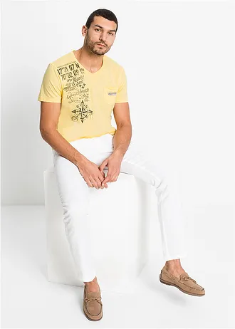 Pantalon chino regular, droit • blanc • Boutique bonprix