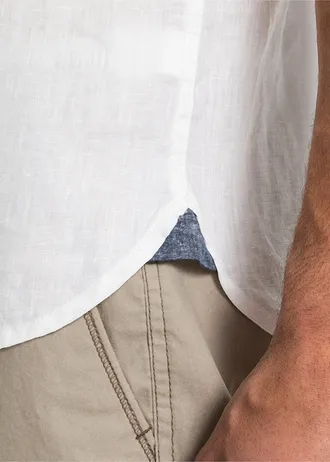 Chemise manches courtes en lin rafraîchissant • blanc • Boutique bonprix