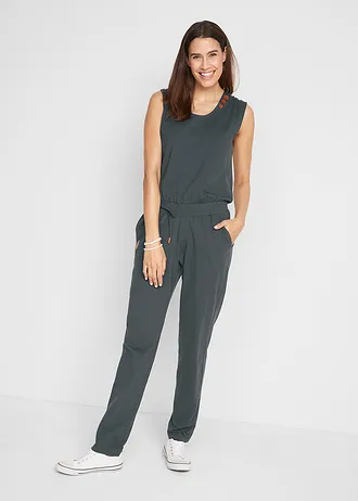 Combinaison en jersey coton extensible, Couleur: anthracite chiné