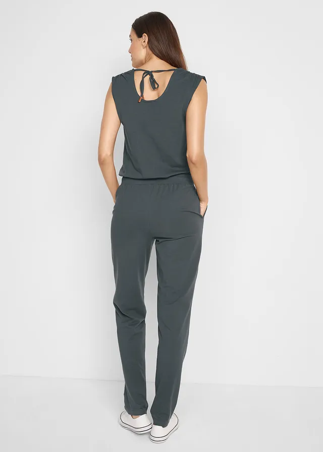 Jersey jumpsuit, Kleur: antraciet mêlee