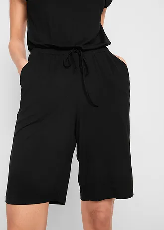 Combinaison douce en viscose extensible • noir • Boutique bonprix