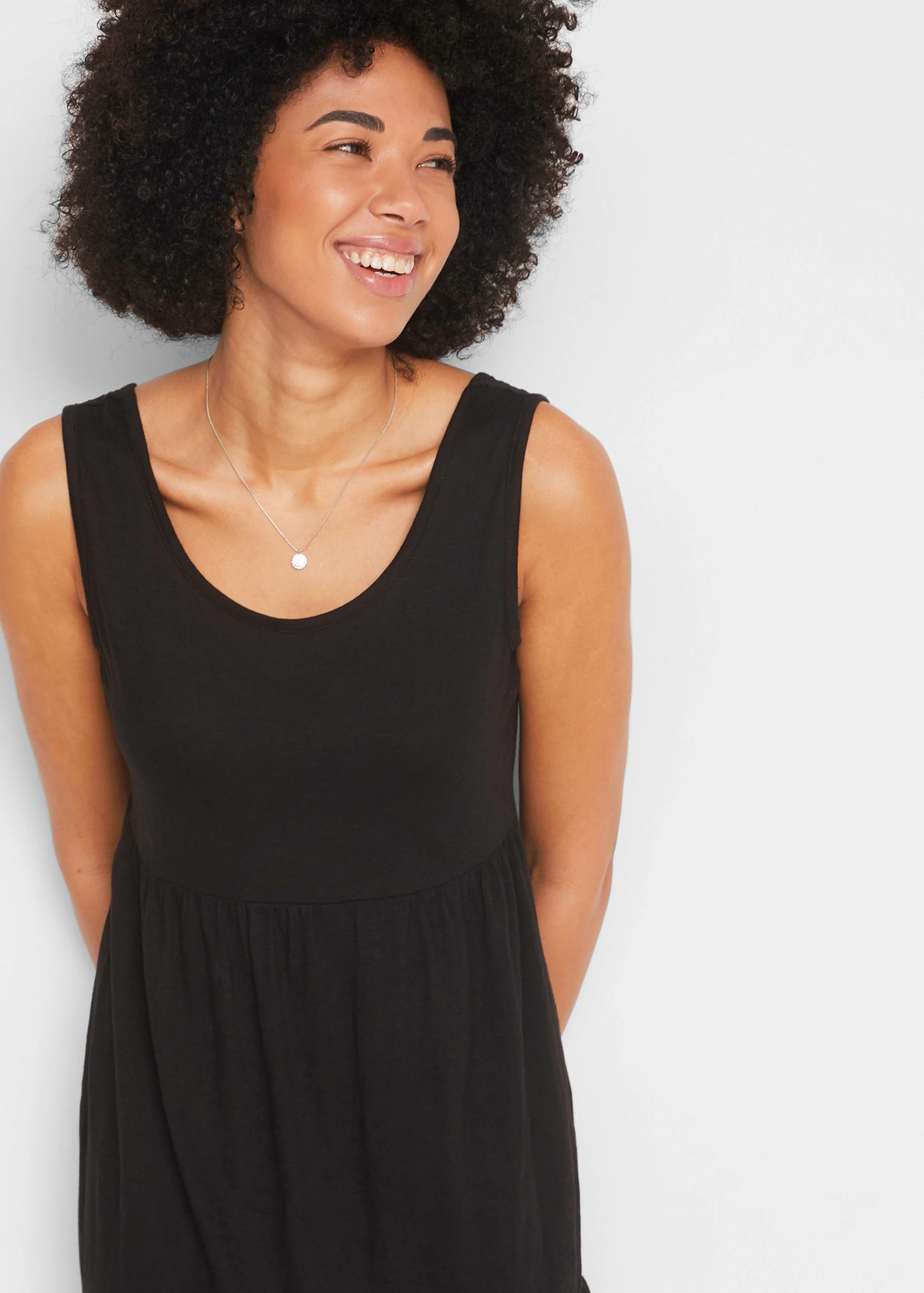 Rochie de jerse din bumbac 100% • negru • magazin bonprix