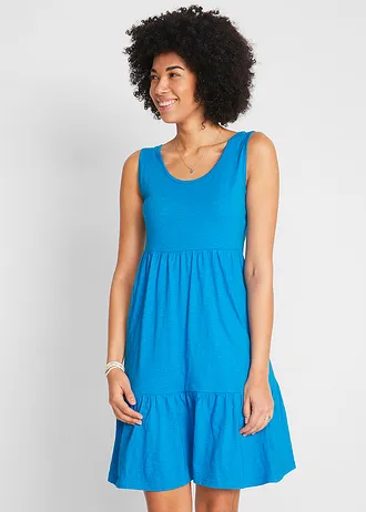 Rochie de jerse din bumbac 100% • albastru marin • magazin bonprix