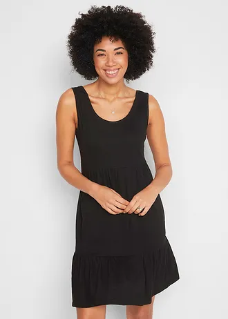 Jersey jurk van puur katoen • zwart • bonprix online shop