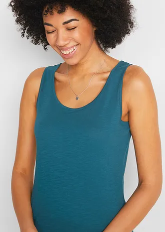 Žerzejový top z čisté organické bavlny • tmavě modrá • bonprix obchod