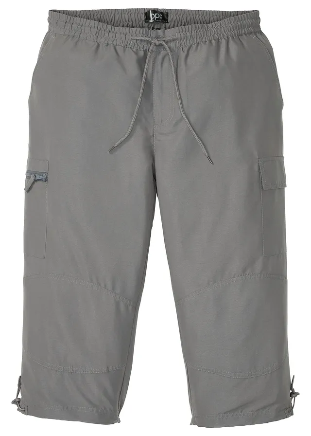 3/4 microvezel broek, regular fit, Kleur: rookgrijs