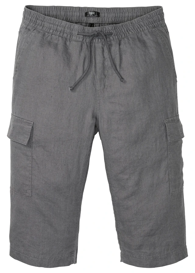 Bermuda cargo léger, regular, Couleur: gris fumé