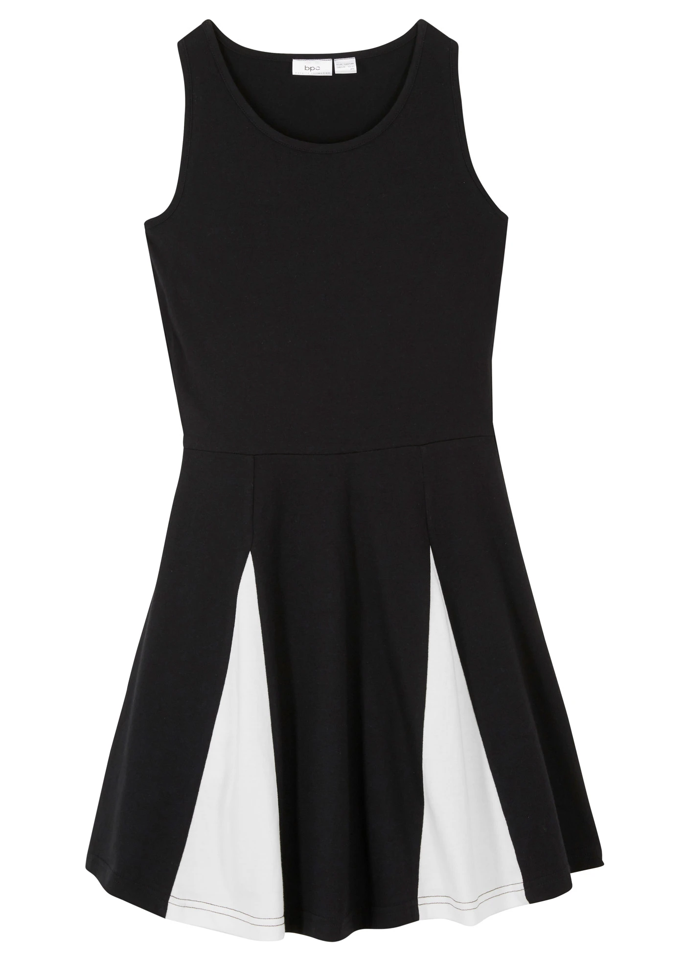 Robe en jersey 100% coton • noir-écru • Boutique bonprix