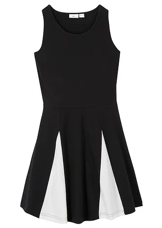 Robe en jersey 100% coton • noir-écru • Boutique bonprix