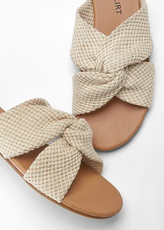 Mules avec nœud • beige • Boutique bonprix