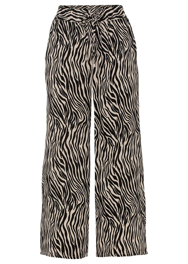 Gedessineerde culotte van soepele viscose