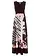 Maxi jurk, Kleur: zwart-roze-wit gebloemd