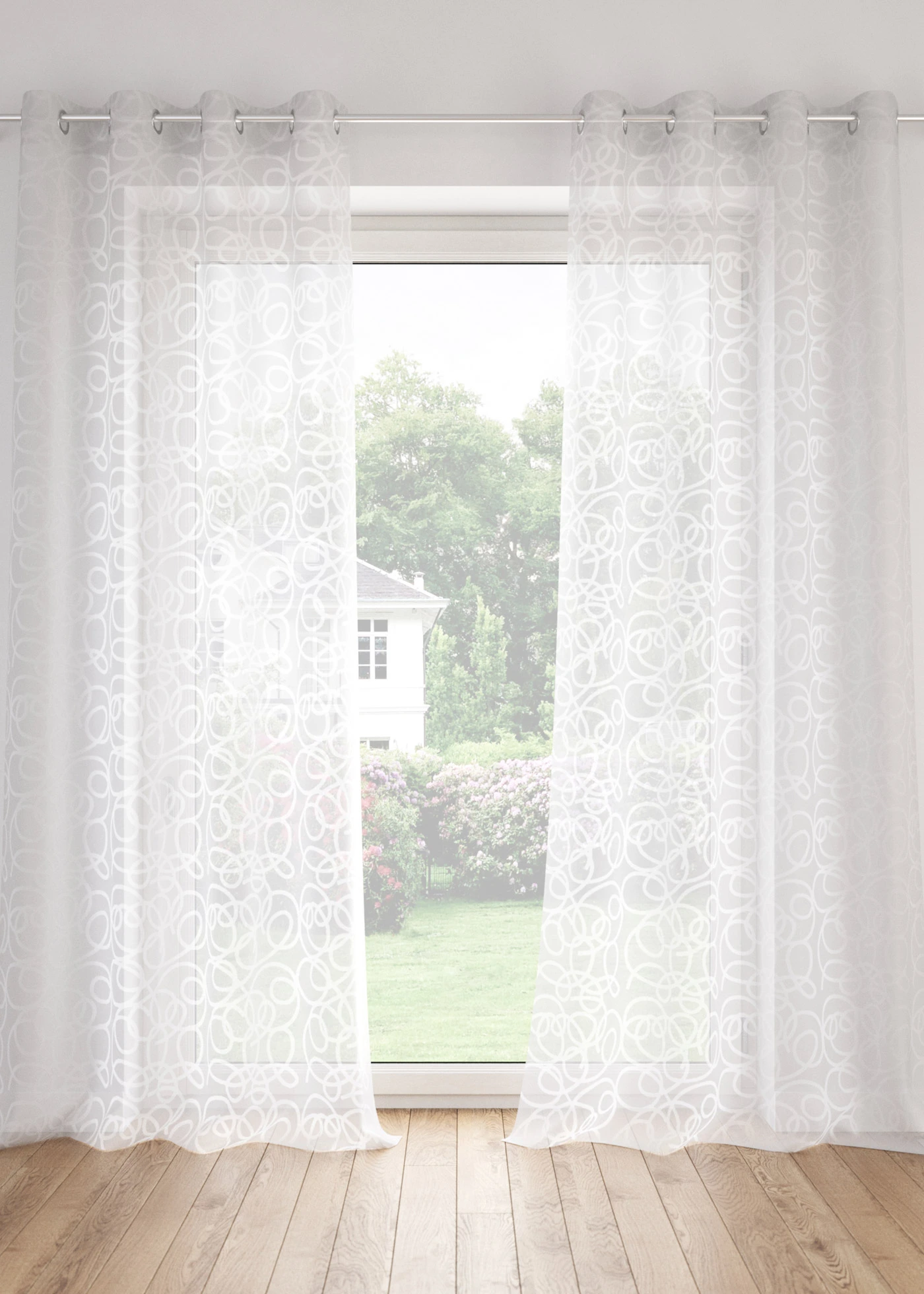 Voilage imprimé (1 pce) • blanc imprimé • Boutique bonprix