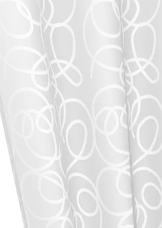 Gedessineerd, transparant ophaalgordijn met gerecycled polyester • wit • bonprix online shop